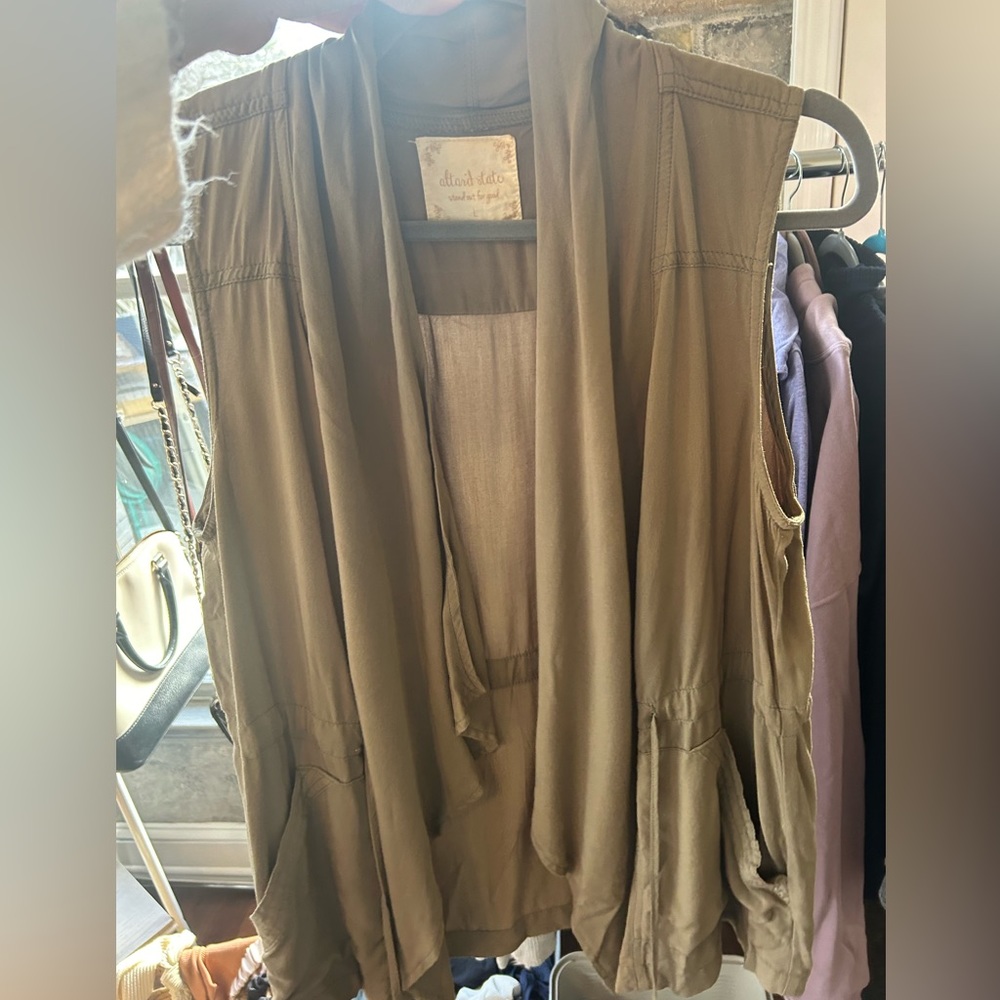 Olive green vest